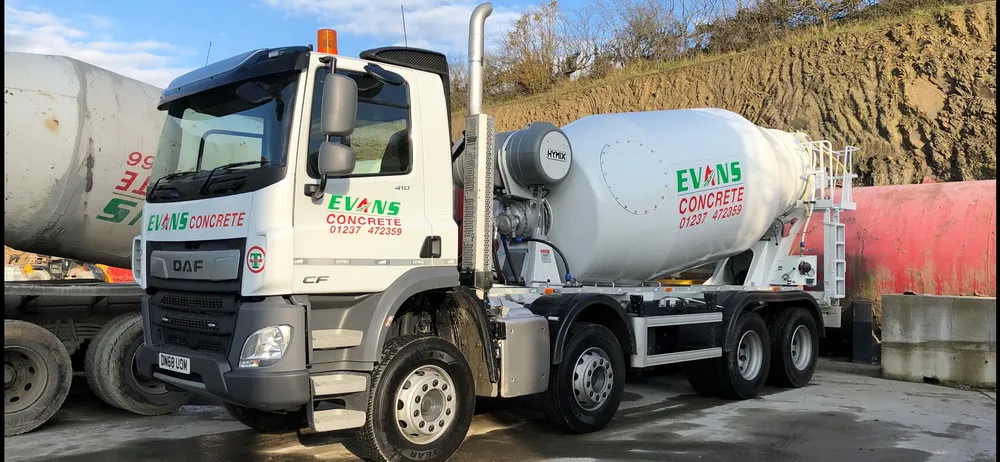 Evans Transport Concrete mixer bideford devon 2
