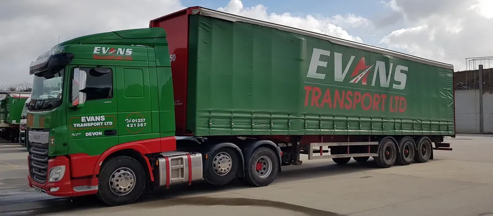 evans transport ltd new daf 19 plate 1