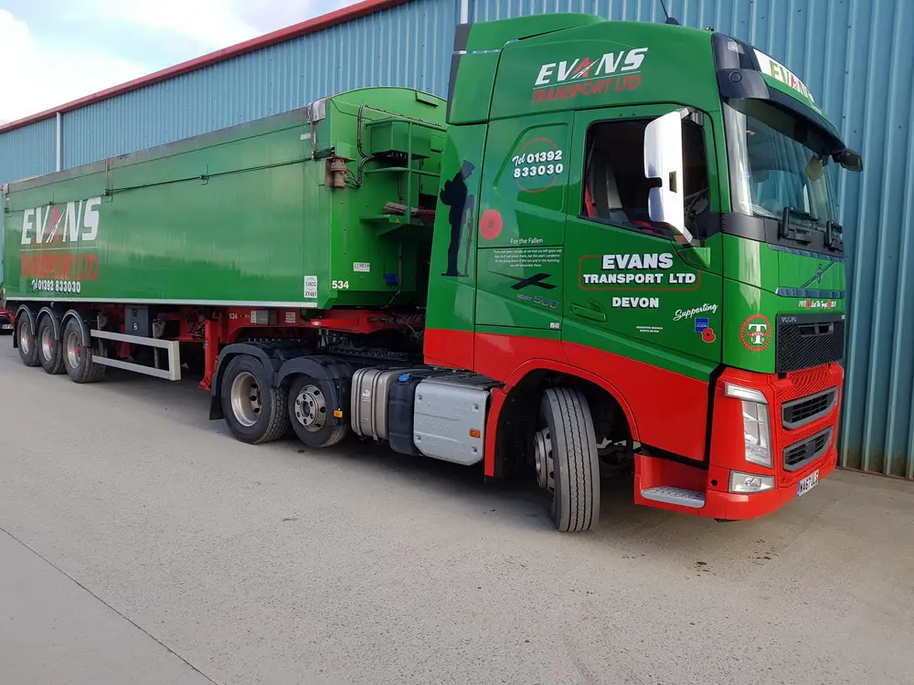 Evans transport haulage rememberance poppy north devon